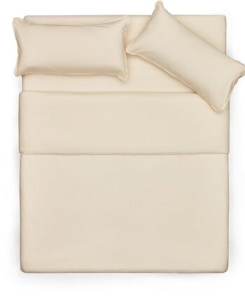 Dyne Pudebetrækssæt Kave Home Ciurana Råhvid 240x220 100 Bomuld 180 Tråde Bæredygtigt