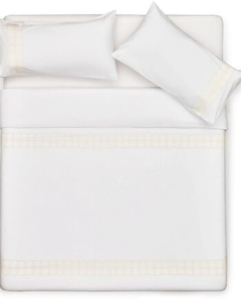 Sengetøjssæt Dyne Pudebetræk Kave Home Teia 260x240 100 Bomuldspercale Hvid