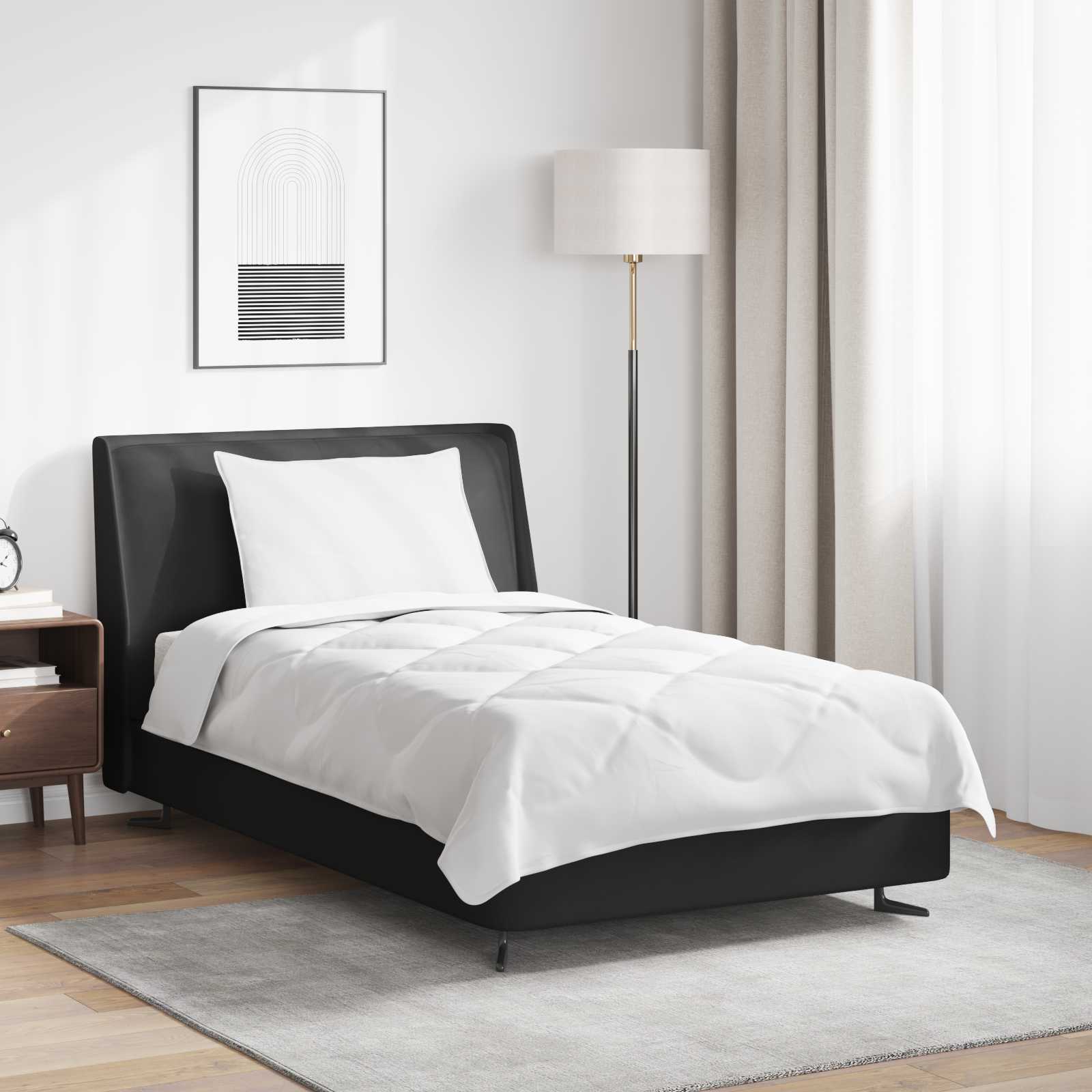årsdækkende Dyne Med Pude Stk Hvid Microfiber