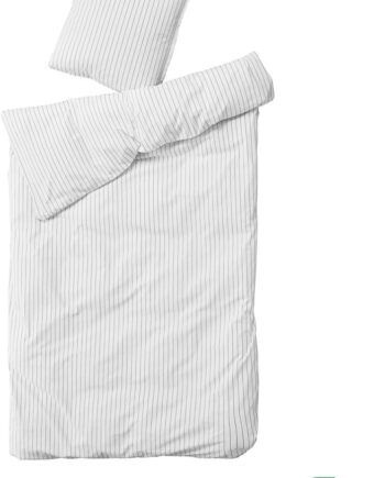 Sengesæt Dagny Bynord økologisk Percale Bomuld 150x210 Dyne Pudebetræk Snow Coal