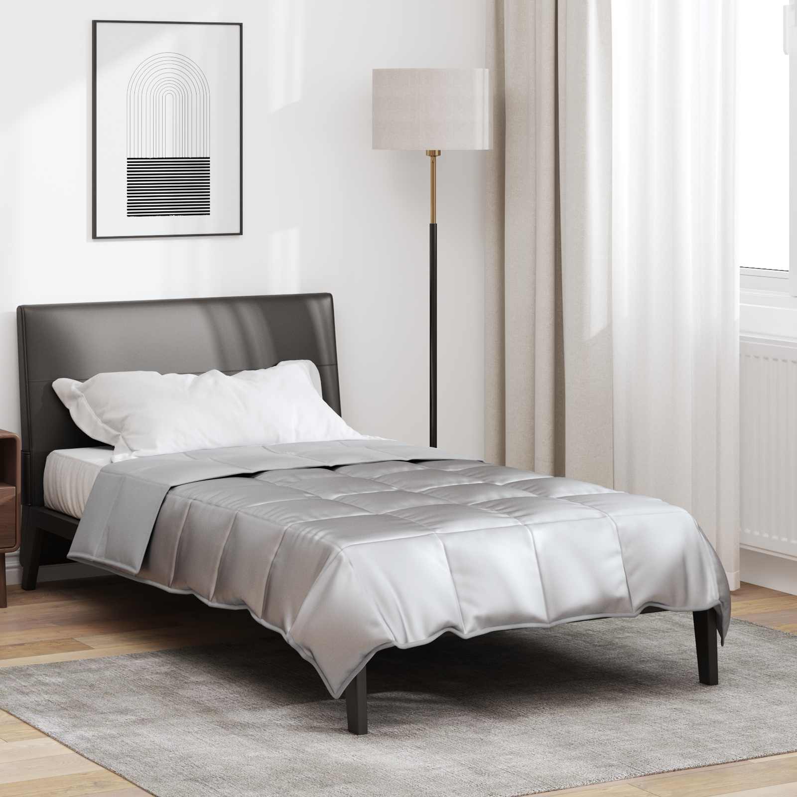 Sommer Dyne Satin Mikrofiber Sølv 155 200