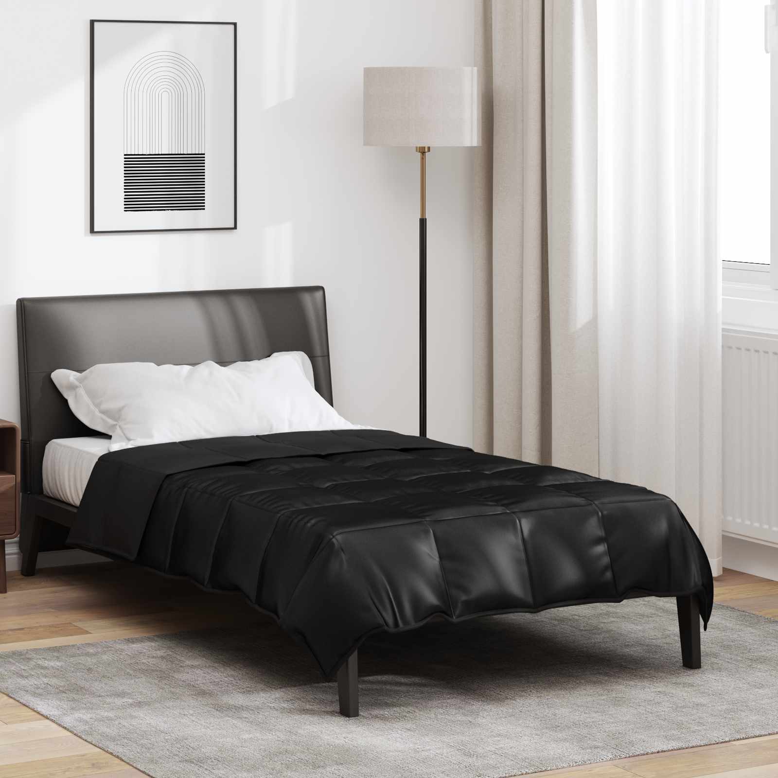 Sommer Dyne Satin Mikrofiber Sort 155 200
