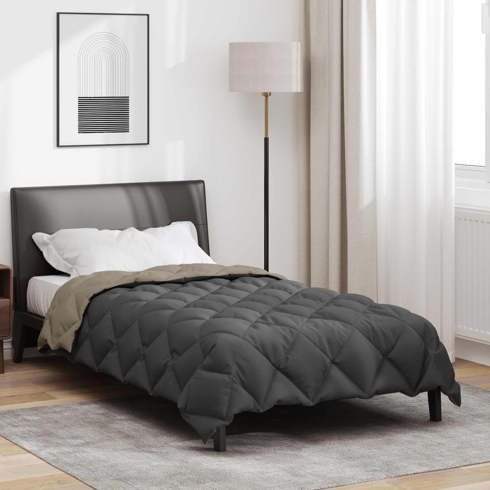 Vinterdyne 135 200 450 Gsm Mikrofiber Lysegrå Antracit